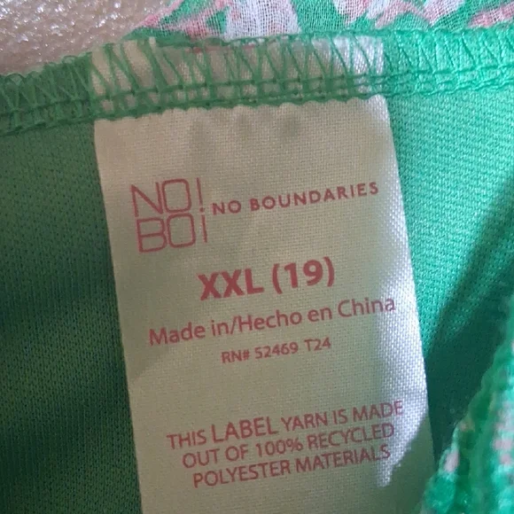 *Sold* No Boundaries Green Floral Dress Size Xxl 19 - Picture 3 of 5